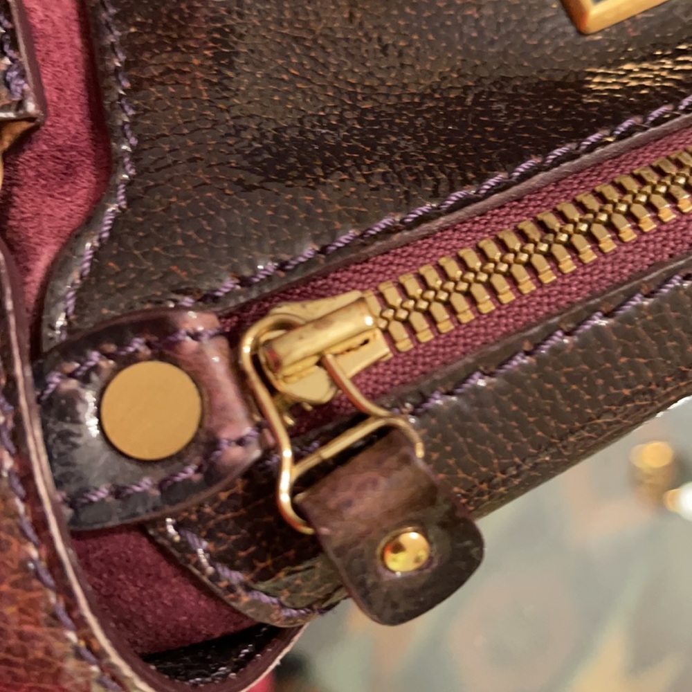 💯 Authentic Jimmy Choo Maddy Patent Leather Bag - Picture 11 of 12